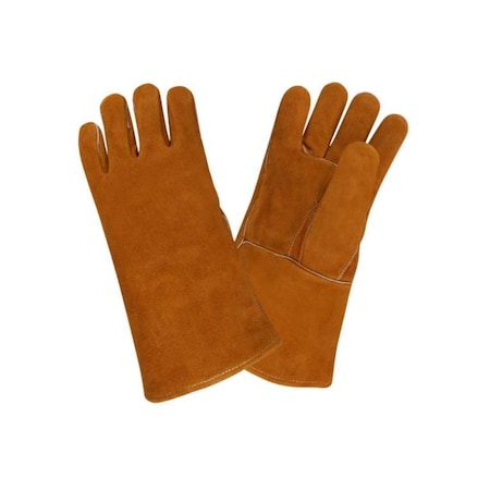 Welder Gloves, Leather, Brn Shoulder, PK12 MPN:7635