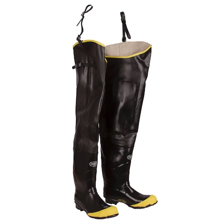 Boots, Rubber, Black Hip, Steel Toe, PR MPN:BHS-08