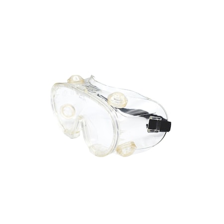 Safety Goggles, Clear Lens, Anti-Scratch, Indirect Vented, Elastic Strap MPN:GI10