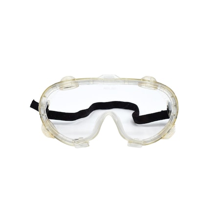 Safety Goggles, Clear Lens, Anti-Fog & Anti-Scratch, Indirect Vented, Elastic Straps MPN:GI10T