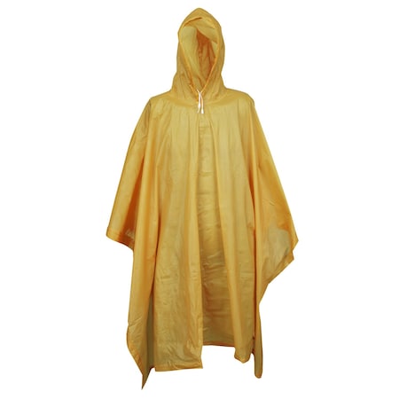 Rain Poncho, Yellow, Size 52