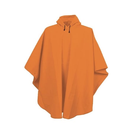 Rain Poncho, Orange, Size 52