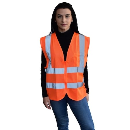 Safety Vest, Type R, Class 2, Mesh Orange MPN:VZ240PS