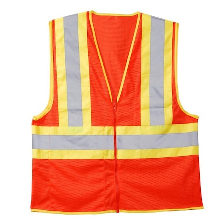 Safety Vest, Type R, Class 2, Orange Mesh MPN:VZ250PM