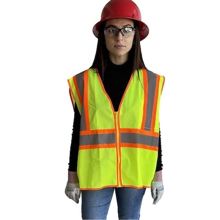 Safety Vest, Type R, Class 2, Lime Mesh MPN:VZ251P5XL