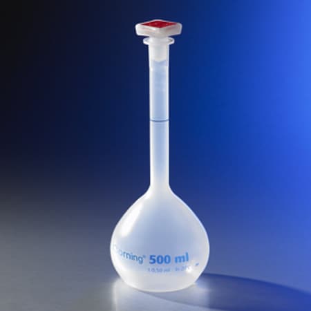 Class B Reusable Plastic Volumetric Flask, Polypropylene with MPN:5641P-25