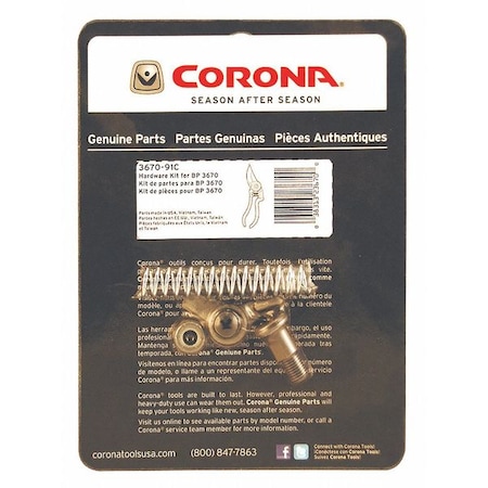 Hardware Kit, Irrigation Bypass Pruner MPN:3670-91C