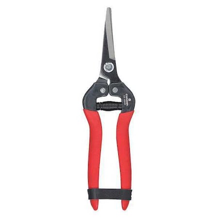 Snips, Long Curved Blade, Tempered Steel Leather Grip MPN:AG 4940