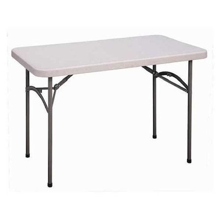 Rectangle Economy Blow Molded Folding Utility Table, Blow Molded Plastic Top, Gray Granite MPN:CP2448-23