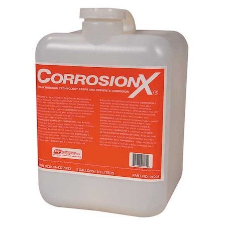 Corrosion Inhibitor, 5 gal, Jug, Mineral Oil Base, 200 Degrees F Max Op Temp, Blue MPN:94005