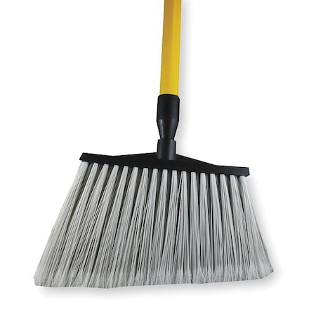 9 in Sweep Face Angle Broom, Soft, Synthetic, Black MPN:1NFG2
