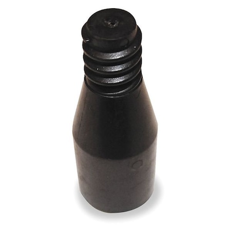 Brush Handle Tip, 3-1/4 in L, Threaded, Black, Plastic MPN:1NFH3