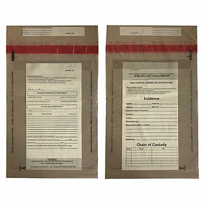 Evidence Bag Dual Sided 8 x 5 In PK100 MPN:C-3-2050