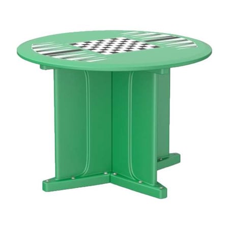 Circle Table, 42 in W, 42 in L, 29 in H, Polyethylene Top, Green MPN:66749GNGT