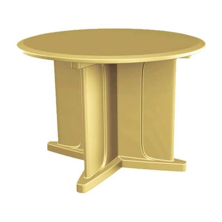 Circle Table, 42 in W, 42 in L, 29 in H, Polyethylene Top, Sand MPN:66749SD