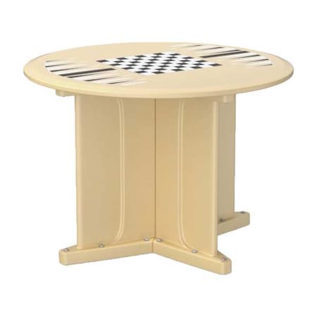 Circle Table, 42 in W, 42 in L, 29 in H, Polyethylene Top, Sand MPN:66749SDGT