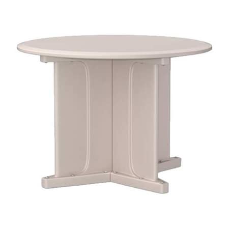 Circle Table, 42 in W, 42 in L, 29 in H, Polyethylene Top, Stone Gray MPN:66749SG