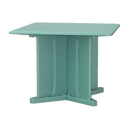 Square Table, 42 in W, 42 in L, 29 in H, Polyethylene Top, Aqua MPN:66750AQ