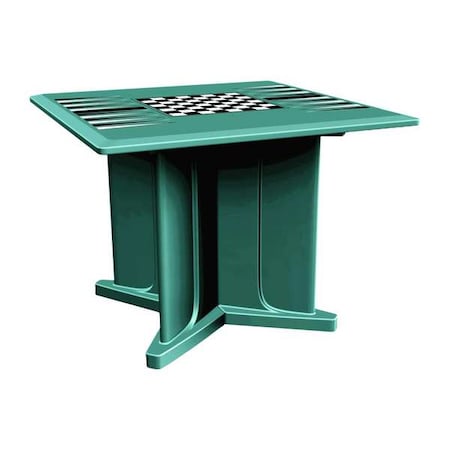Square Table, 42 in W, 42 in L, 29 in H, Polyethylene Top, Aqua MPN:66750AQGT
