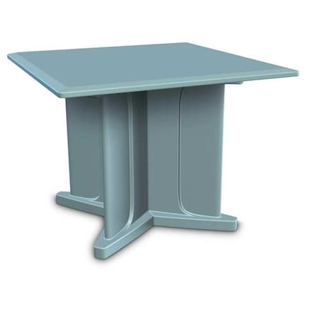 Square Table, 42 in W, 42 in L, 29 in H, Polyethylene Top, Blue Gray MPN:66750BG