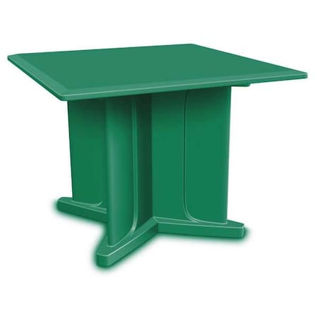 Square Table, 42 in W, 42 in L, 29 in H, Polyethylene Top, Green MPN:66750GN