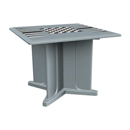 Square Table, 42 in W, 42 in L, 29 in H, Polyethylene Top, Gray MPN:66750GYGT