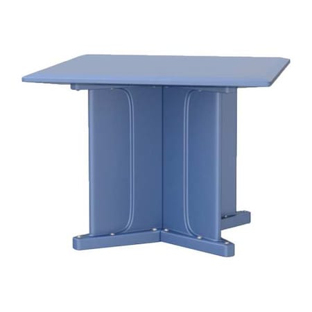 Square Table, 42 in W, 42 in L, 29 in H, Polyethylene Top, Midnight Blue MPN:66750MB