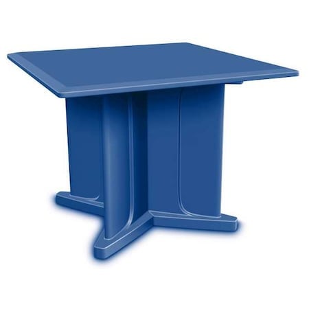 Square Table, 42 in W, 42 in L, 29 in H, Polyethylene Top, Slate Blue MPN:66750SB