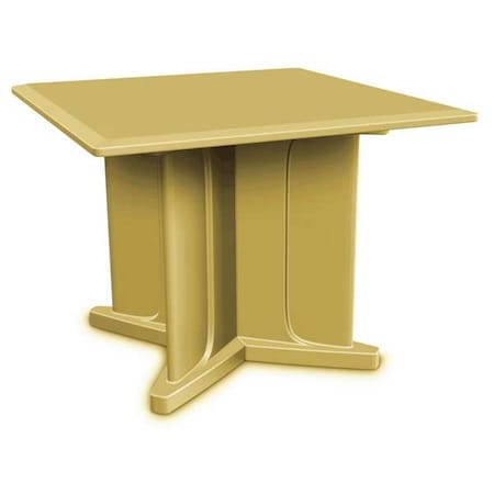Square Table, 42 in W, 42 in L, 29 in H, Polyethylene Top, Sand MPN:66750SD
