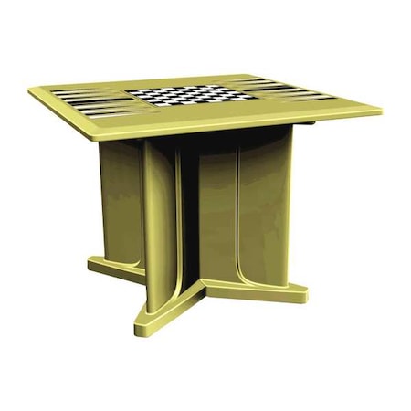Square Table, 42 in W, 42 in L, 29 in H, Polyethylene Top, Sand MPN:66750SDGT