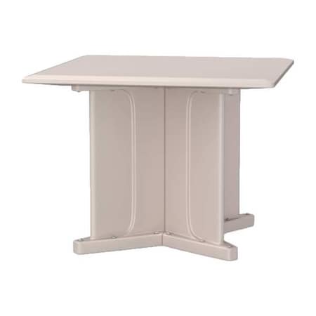 Square Table, 42 in W, 42 in L, 29 in H, Polyethylene Top, Stone Gray MPN:66750SG