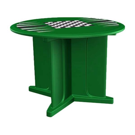 Circle Table, 48 in W, 48 in L, 29 in H, Polyethylene Top, Green MPN:66751GNGT