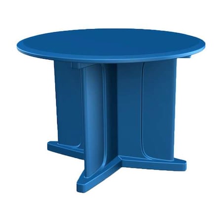 Circle Table, 48 in W, 48 in L, 29 in H, Polyethylene Top, Slate Blue MPN:66751SB