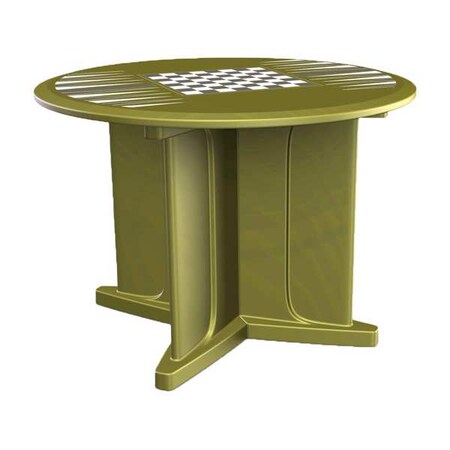 Circle Table, 48 in W, 48 in L, 29 in H, Polyethylene Top, Sand MPN:66751SDGT