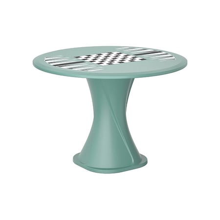 Circle Table, Polyethylene Top, Aqua MPN:670AQGT