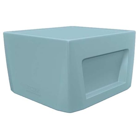 Rectangle End Table, 24 in W, 24 in L, 15 in H, Polyethylene, Blue Gray MPN:126484BGS