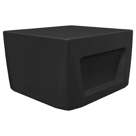 Rectangle End Table, 24 in W, 24 in L, 15 in H, Polyethylene, Black MPN:126484BKS