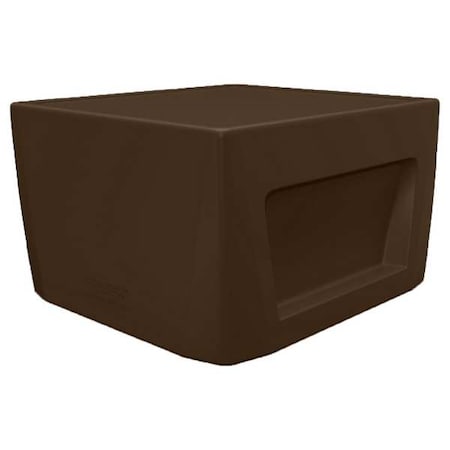 Rectangle End Table, 24 in W, 24 in L, 15 in H, Polyethylene, Brown MPN:126484BNS