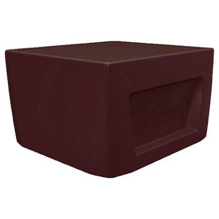 Rectangle End Table, 24 in W, 24 in L, 15 in H, Polyethylene, Burgundy MPN:126484BYS