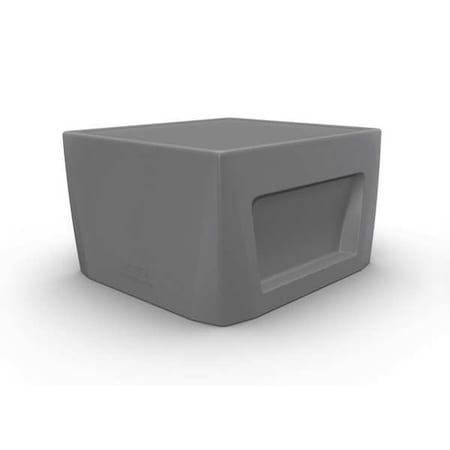 Rectangle End Table, 24 in W, 24 in L, 15 in H, Polyethylene, Gray MPN:126484GYS