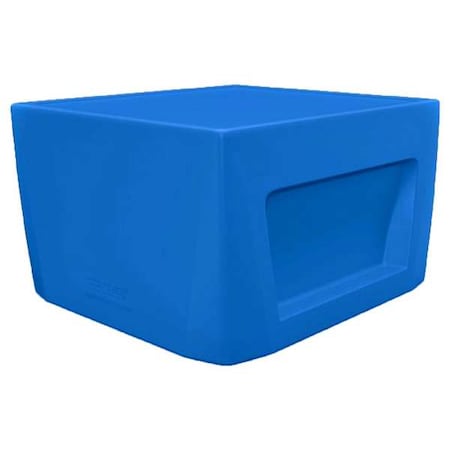 Rectangle End Table, 24 in W, 24 in L, 15 in H, Polyethylene, Slate Blue MPN:126484SBS