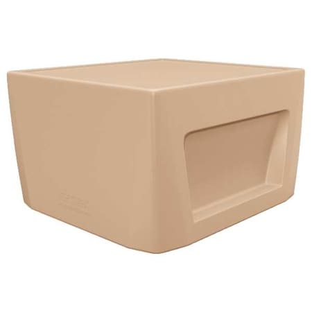 Rectangle End Table, 24 in W, 24 in L, 15 in H, Polyethylene, Sand MPN:126484SDS