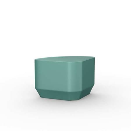 Rectangle End Table, 27 in W, 19 in L, 16 1/2 in H, Polyethylene, Aqua MPN:484AQ