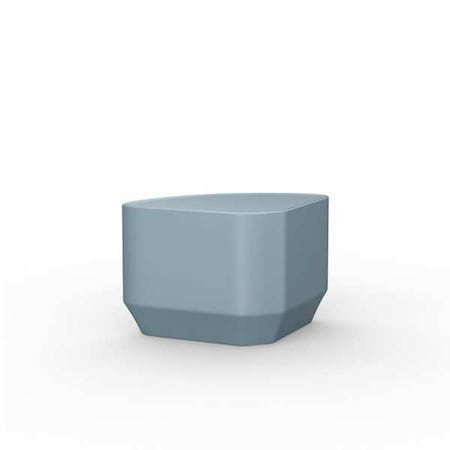 Rectangle End Table, 27 in W, 19 in L, 16 1/2 in H, Polyethylene, Blue Gray MPN:484BG