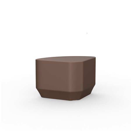 Rectangle End Table, 27 in W, 19 in L, 16 1/2 in H, Polyethylene, Brown MPN:484BN