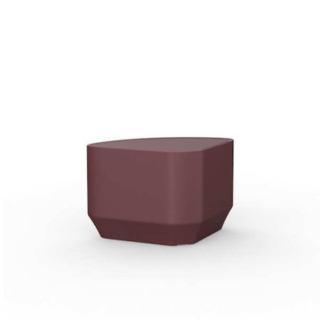 Rectangle End Table, 27 in W, 19 in L, 16 1/2 in H, Polyethylene, Burgundy MPN:484BY