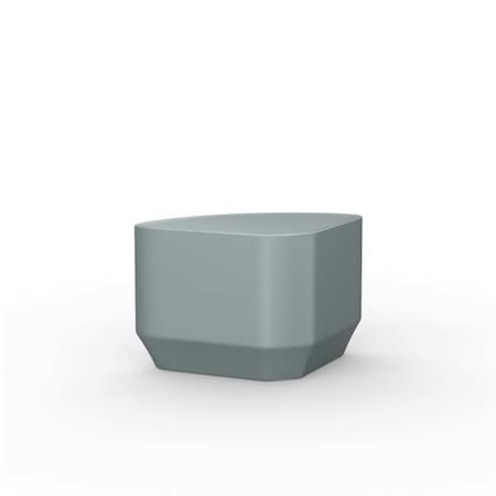 Rectangle End Table, 27 in W, 19 in L, 16 1/2 in H, Polyethylene, Gray MPN:484GY