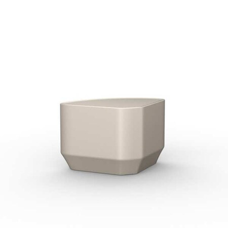 Rectangle End Table, 27 in W, 19 in L, 16 1/2 in H, Polyethylene, Stone Gray MPN:484SG