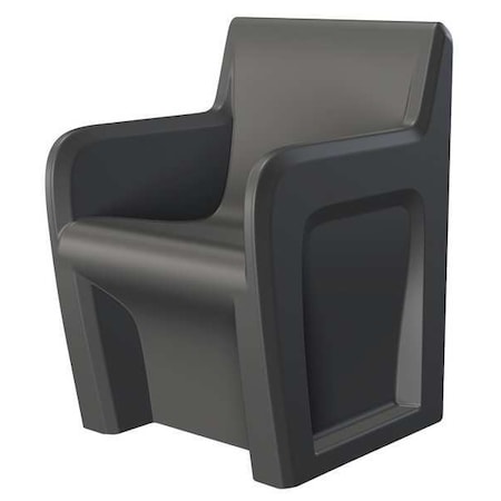 Sentinel Arm Chair, Black Seat, Black Back, 24