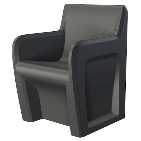 Sentinel Arm Chair, Black Seat, Black Back, 24